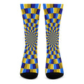 Dartboard Moving Optical Illusion Crew Socks