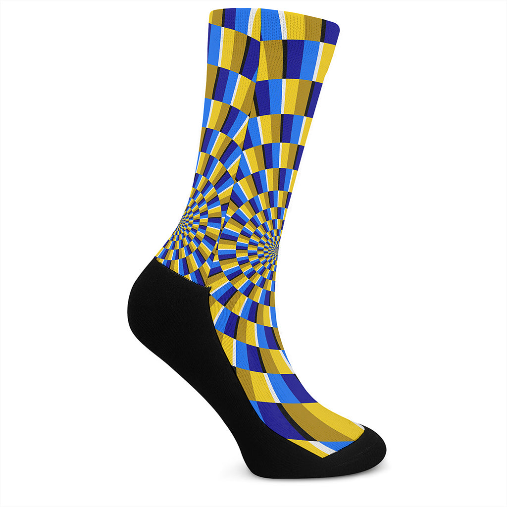 Dartboard Moving Optical Illusion Crew Socks