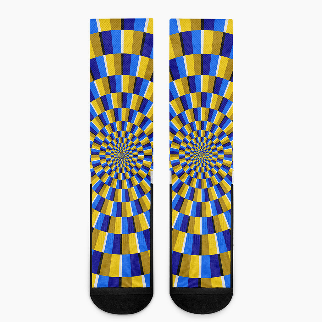 Dartboard Moving Optical Illusion Crew Socks