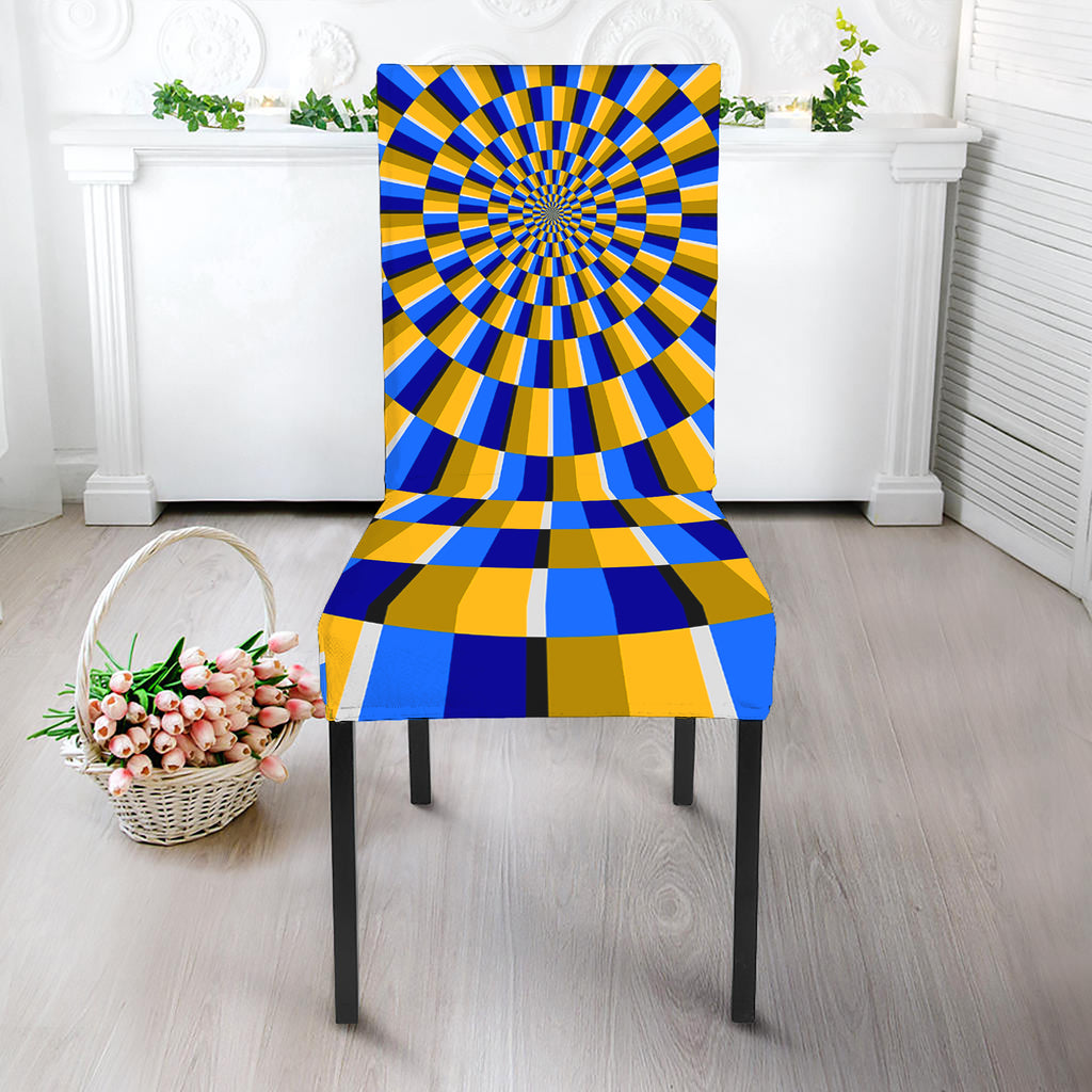 Dartboard Moving Optical Illusion Dining Chair Slipcover