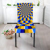 Dartboard Moving Optical Illusion Dining Chair Slipcover