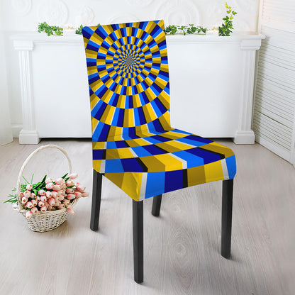 Dartboard Moving Optical Illusion Dining Chair Slipcover