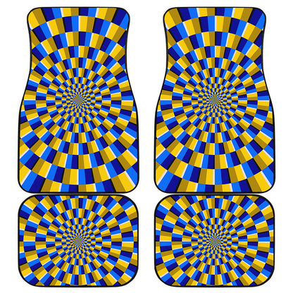 Dartboard Moving Optical Illusion Front and Back Car Floor Mats