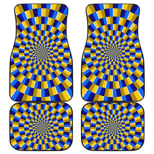 Dartboard Moving Optical Illusion Front and Back Car Floor Mats