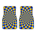 Dartboard Moving Optical Illusion Front Car Floor Mats