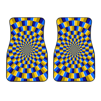 Dartboard Moving Optical Illusion Front Car Floor Mats