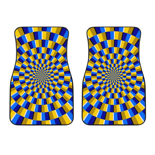 Dartboard Moving Optical Illusion Front Car Floor Mats