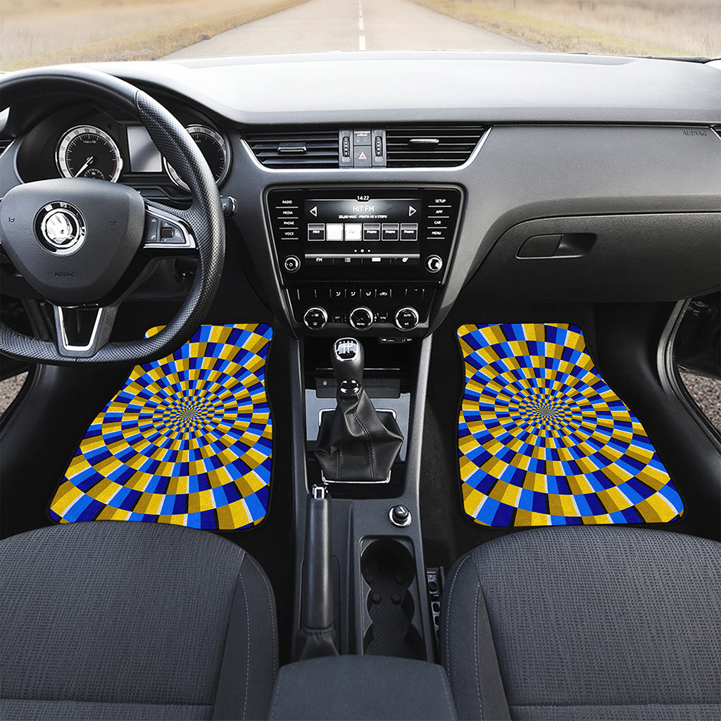 Dartboard Moving Optical Illusion Front Car Floor Mats