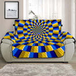 Dartboard Moving Optical Illusion Half Sofa Protector