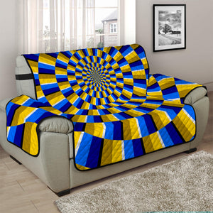 Dartboard Moving Optical Illusion Half Sofa Protector