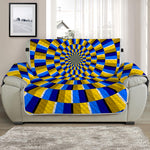 Dartboard Moving Optical Illusion Half Sofa Protector