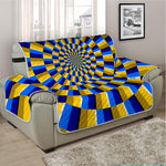 Dartboard Moving Optical Illusion Half Sofa Protector