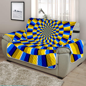 Dartboard Moving Optical Illusion Half Sofa Protector