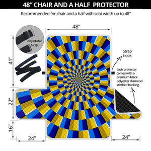 Dartboard Moving Optical Illusion Half Sofa Protector