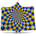 Dartboard Moving Optical Illusion Hooded Blanket