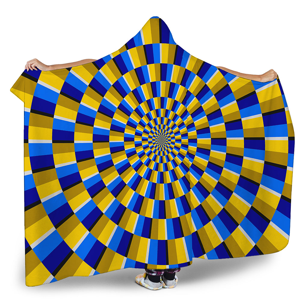 Dartboard Moving Optical Illusion Hooded Blanket