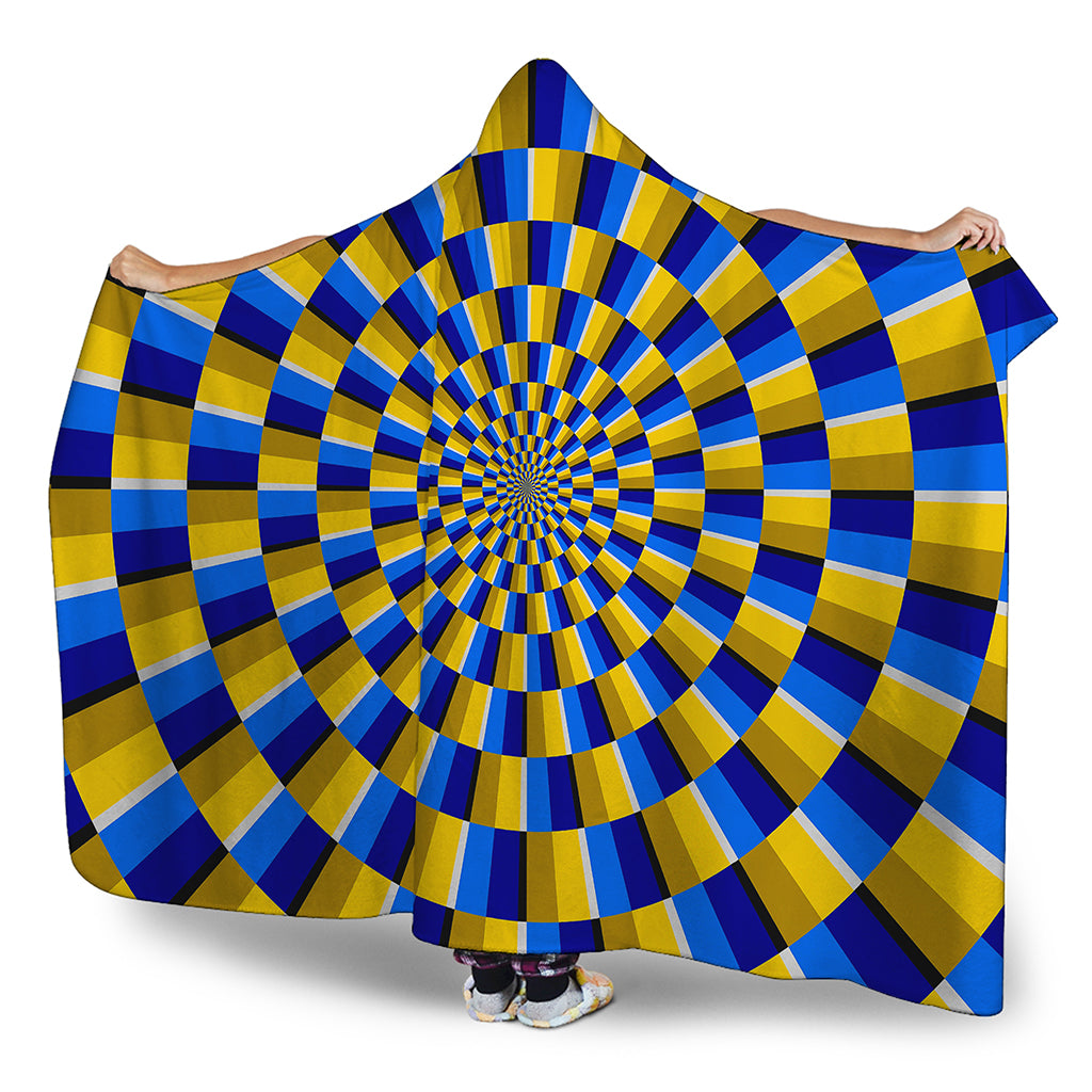 Dartboard Moving Optical Illusion Hooded Blanket