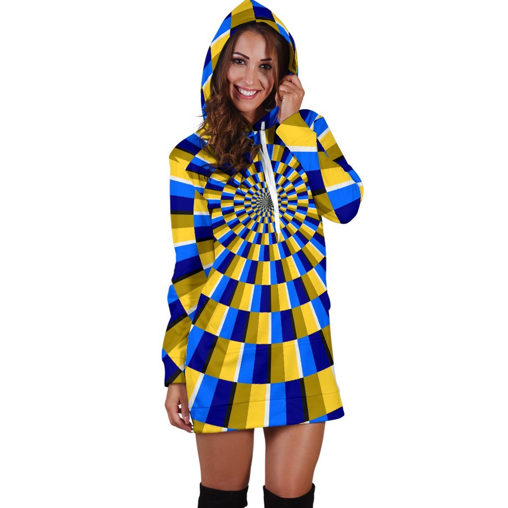 Dartboard Moving Optical Illusion Hoodie Dress GearFrost