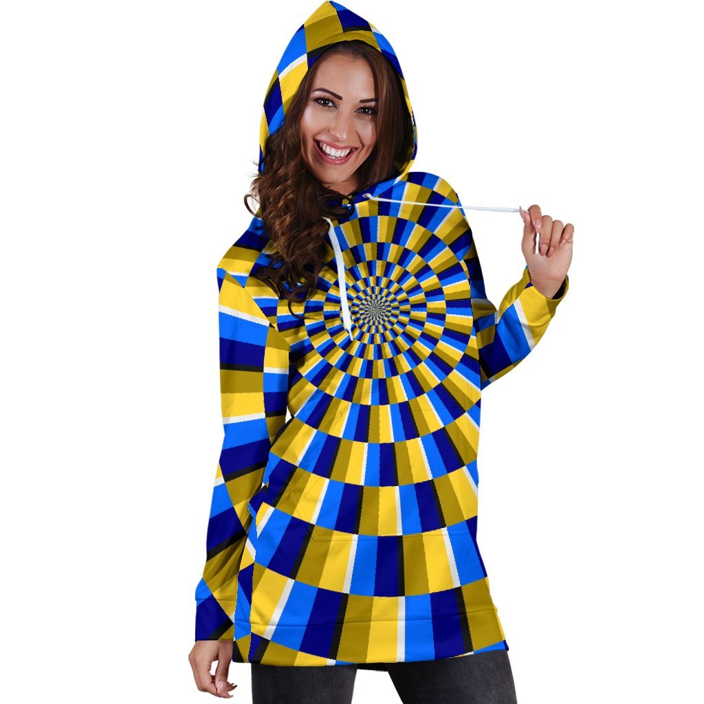 Dartboard Moving Optical Illusion Hoodie Dress GearFrost