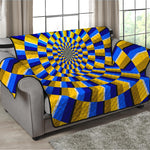 Dartboard Moving Optical Illusion Loveseat Protector