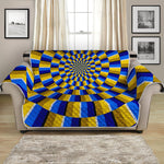 Dartboard Moving Optical Illusion Loveseat Protector