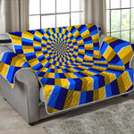 Dartboard Moving Optical Illusion Loveseat Protector