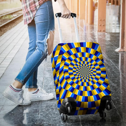 Dartboard Moving Optical Illusion Luggage Cover GearFrost