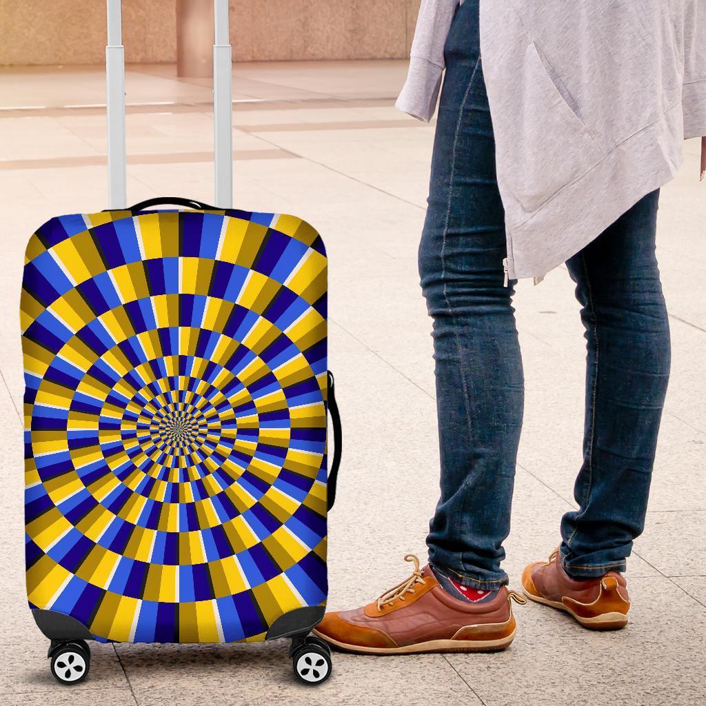 Dartboard Moving Optical Illusion Luggage Cover GearFrost