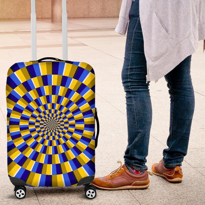Dartboard Moving Optical Illusion Luggage Cover GearFrost