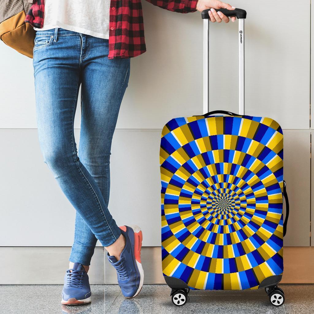 Dartboard Moving Optical Illusion Luggage Cover GearFrost