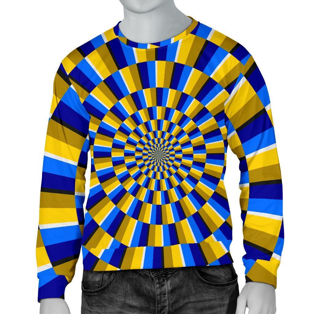 Dartboard Moving Optical Illusion Men's Crewneck Sweatshirt GearFrost