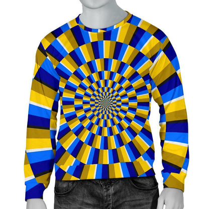 Dartboard Moving Optical Illusion Men's Crewneck Sweatshirt GearFrost