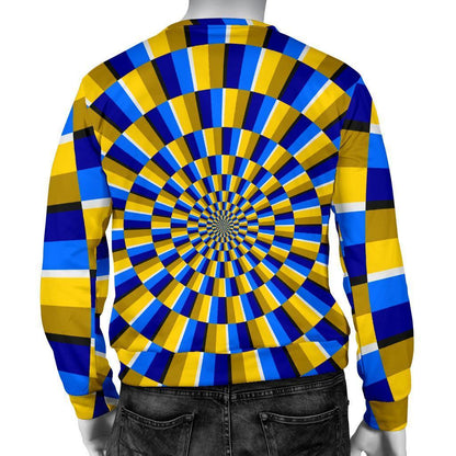 Dartboard Moving Optical Illusion Men's Crewneck Sweatshirt GearFrost