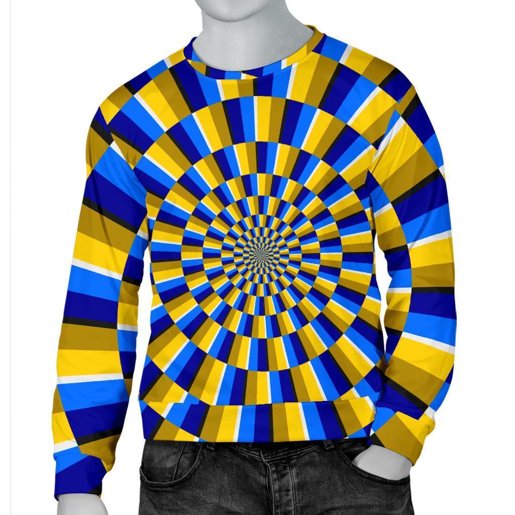 Dartboard Moving Optical Illusion Men's Crewneck Sweatshirt GearFrost