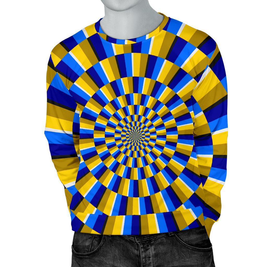 Dartboard Moving Optical Illusion Men's Crewneck Sweatshirt GearFrost