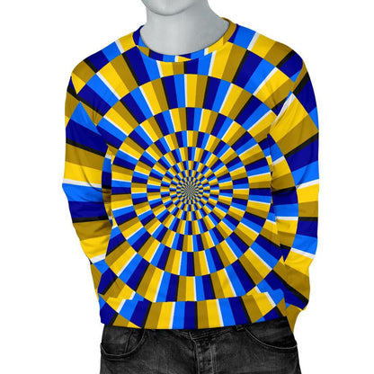 Dartboard Moving Optical Illusion Men's Crewneck Sweatshirt GearFrost