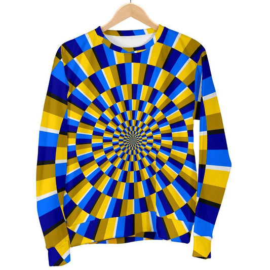 Dartboard Moving Optical Illusion Men's Crewneck Sweatshirt GearFrost