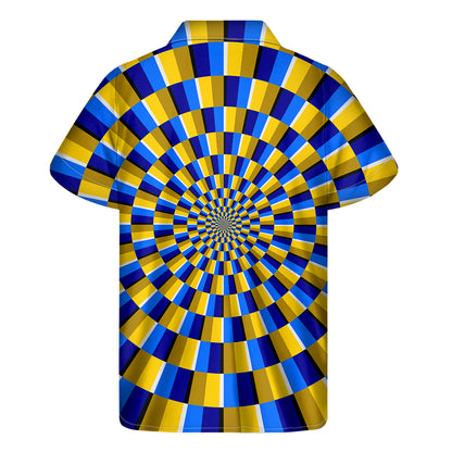 Dartboard Moving Optical Illusion Men's Short Sleeve Shirt