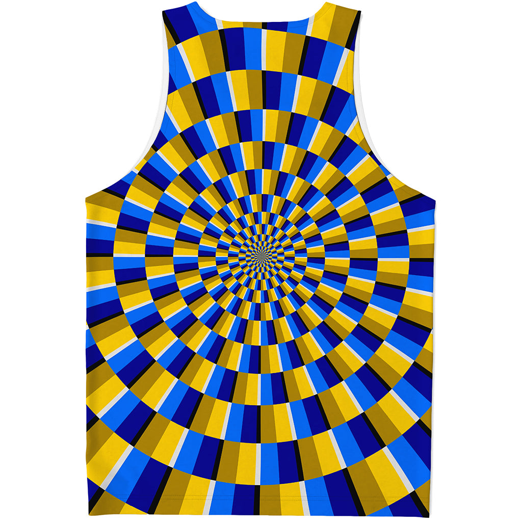 Dartboard Moving Optical Illusion Men's Tank Top