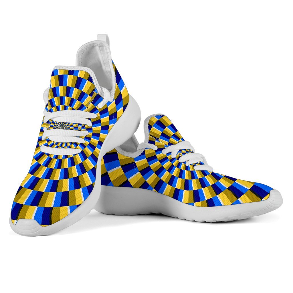 Dartboard Moving Optical Illusion Mesh Knit Shoes GearFrost