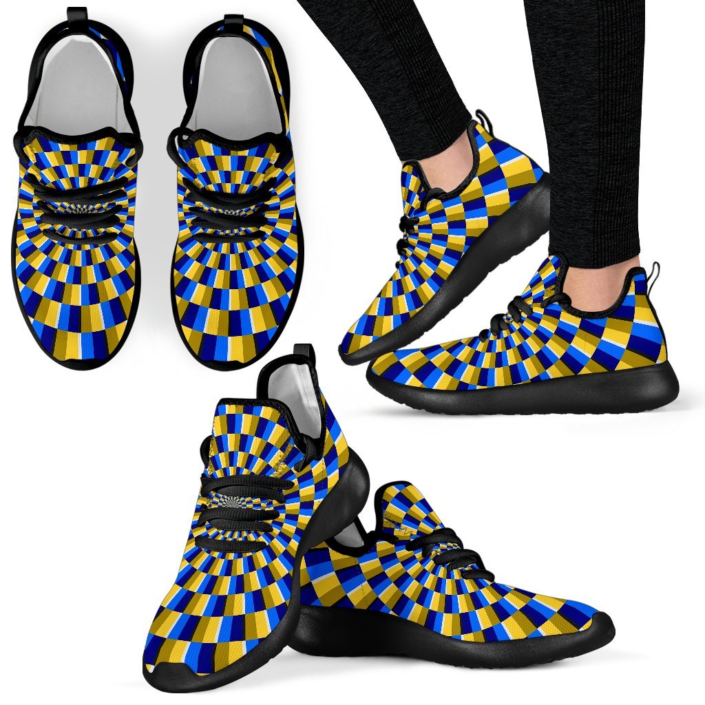 Dartboard Moving Optical Illusion Mesh Knit Shoes GearFrost