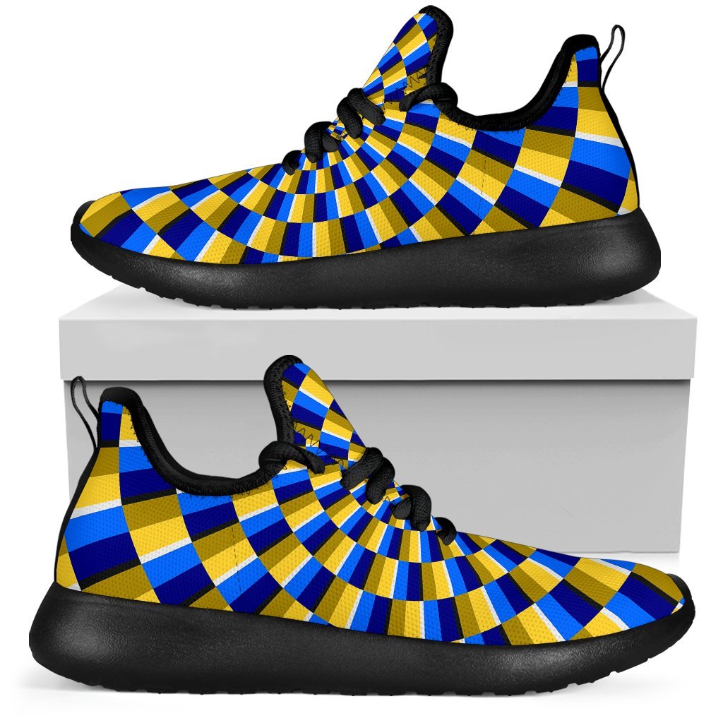 Dartboard Moving Optical Illusion Mesh Knit Shoes GearFrost