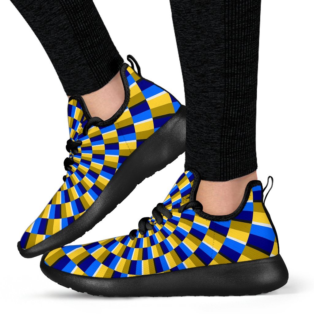 Dartboard Moving Optical Illusion Mesh Knit Shoes GearFrost