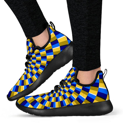 Dartboard Moving Optical Illusion Mesh Knit Shoes GearFrost