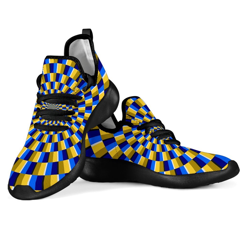 Dartboard Moving Optical Illusion Mesh Knit Shoes GearFrost
