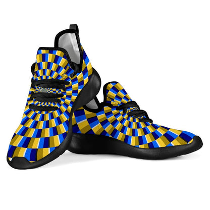 Dartboard Moving Optical Illusion Mesh Knit Shoes GearFrost