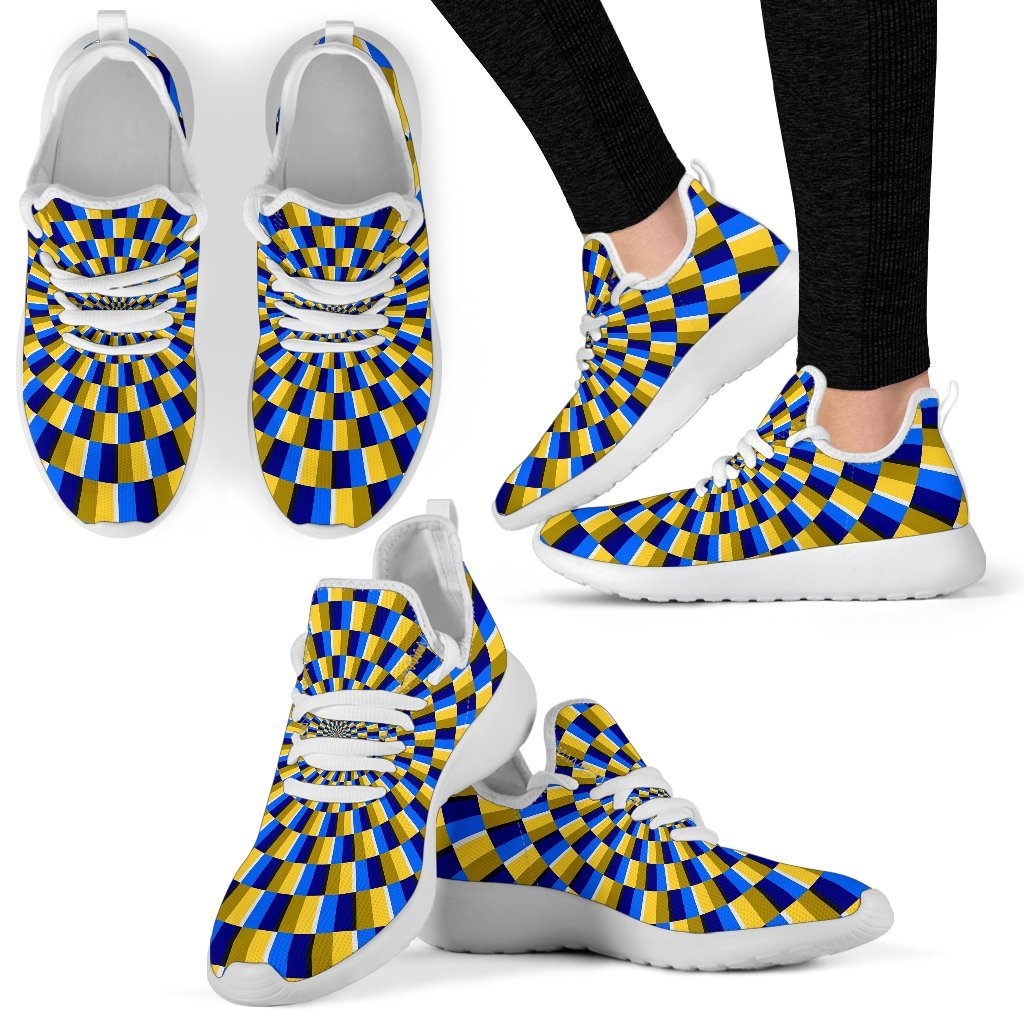 Dartboard Moving Optical Illusion Mesh Knit Shoes GearFrost