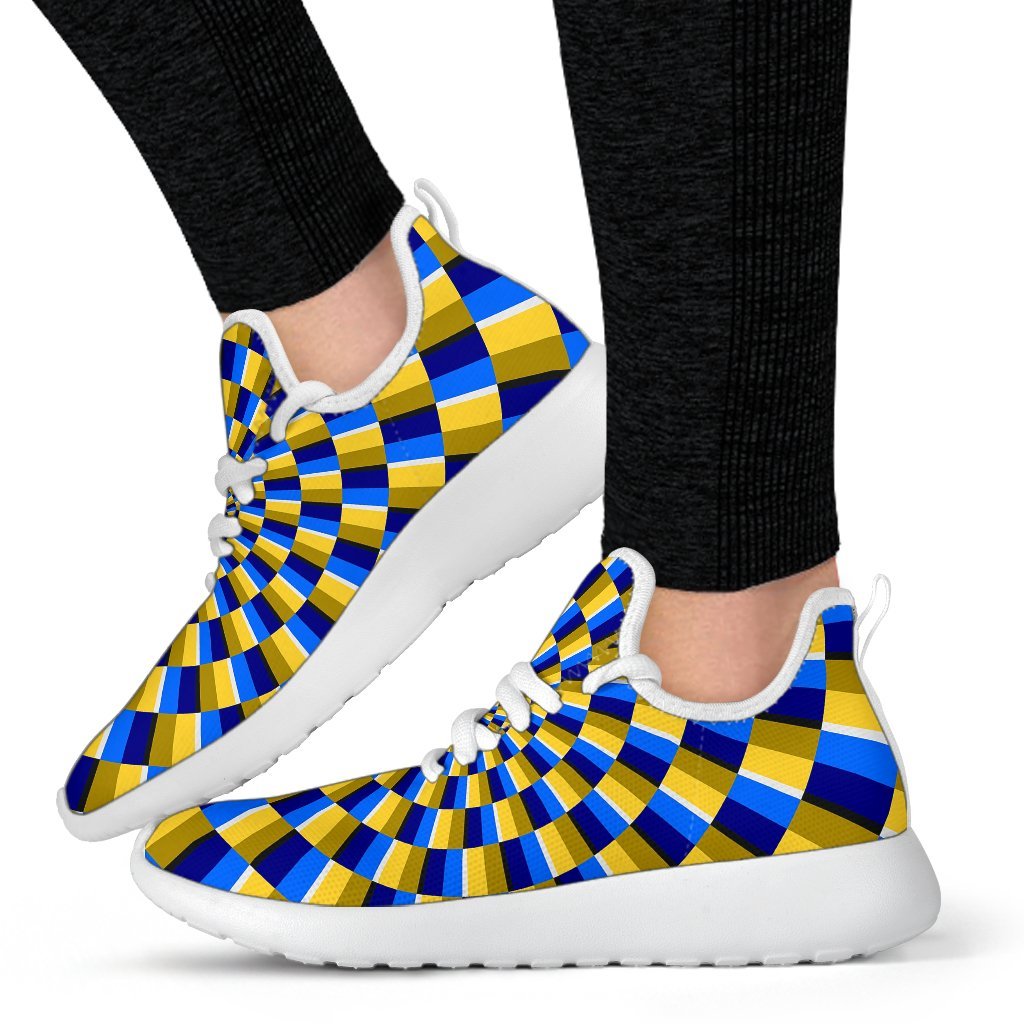 Dartboard Moving Optical Illusion Mesh Knit Shoes GearFrost