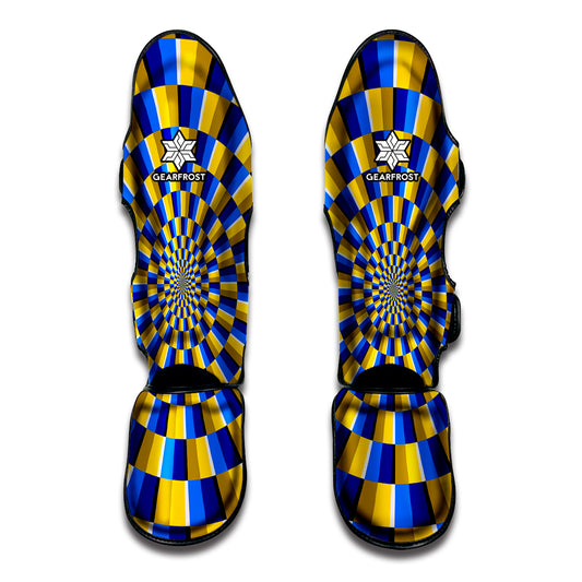 Dartboard Moving Optical Illusion Muay Thai Shin Guard