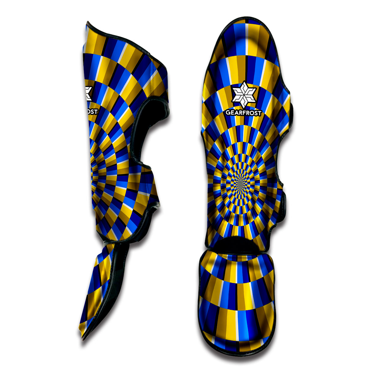 Dartboard Moving Optical Illusion Muay Thai Shin Guard